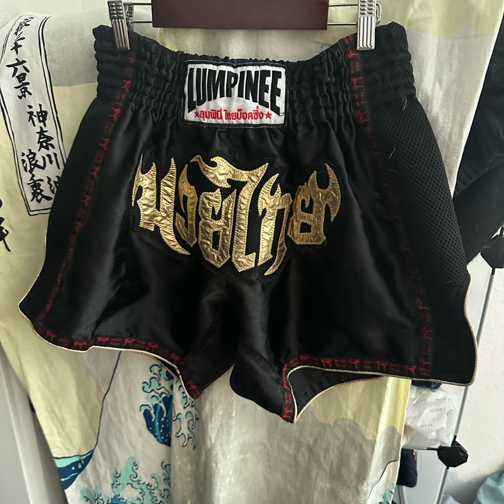 Black and Gold Muay Thai Shorts